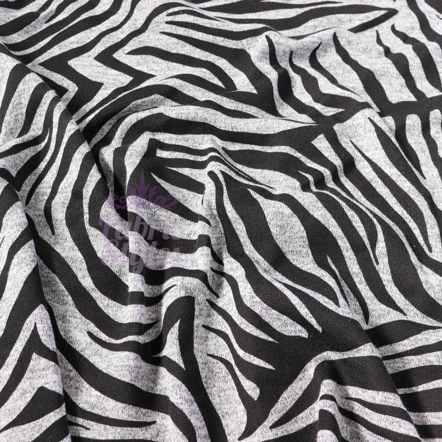 Black Zebra Animal Print Loungewear Fabric
