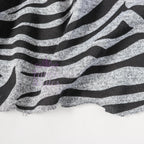Black Zebra Animal Print Loungewear Fabric