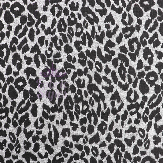 Black Leopard Animal Loungewear Fabric