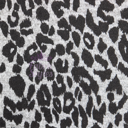 Black Leopard Animal Loungewear Fabric