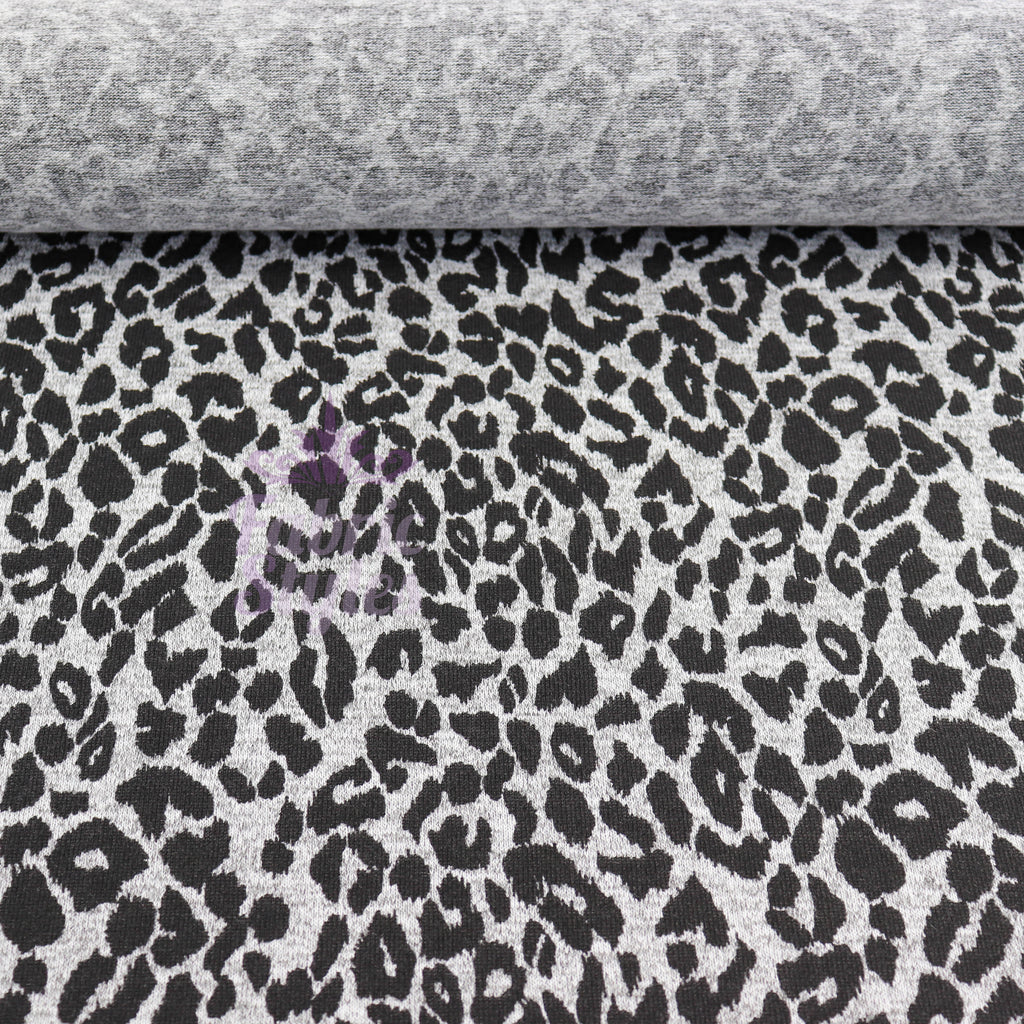 Black Leopard Animal Loungewear Fabric