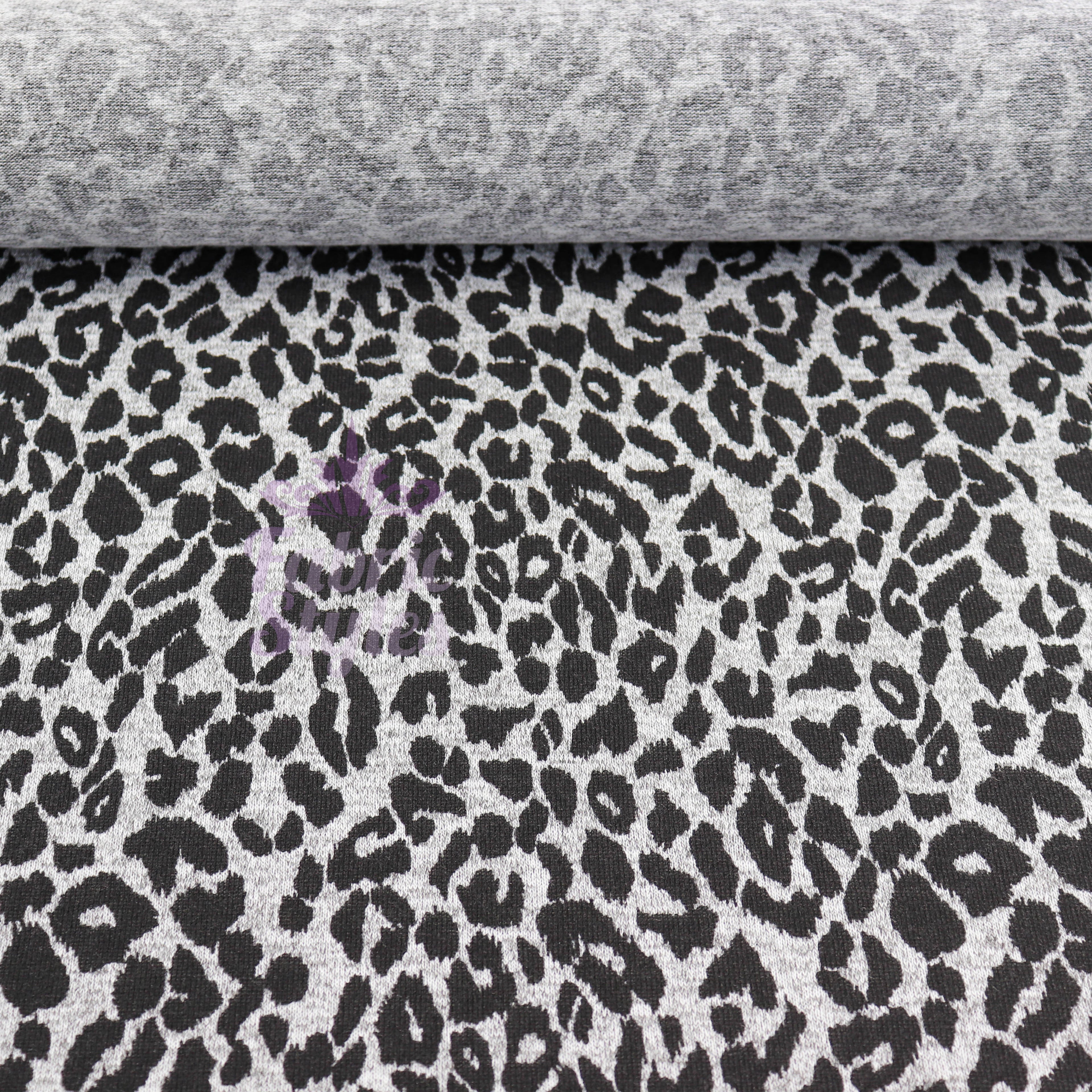 Black Leopard Animal Loungewear Fabric