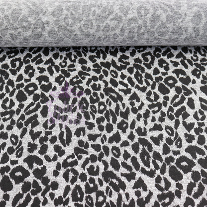 Black Leopard Animal Loungewear Fabric