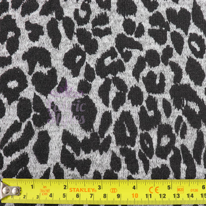 Black Leopard Animal Loungewear Fabric