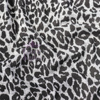 Black Leopard Animal Loungewear Fabric
