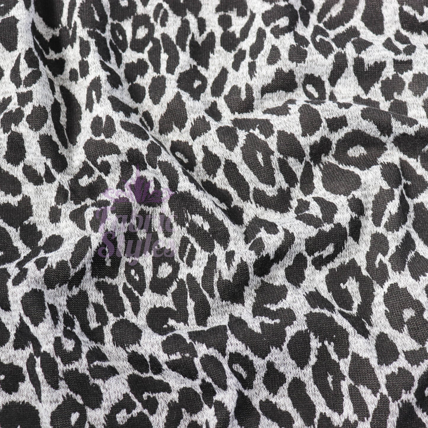 Black Leopard Animal Loungewear Fabric
