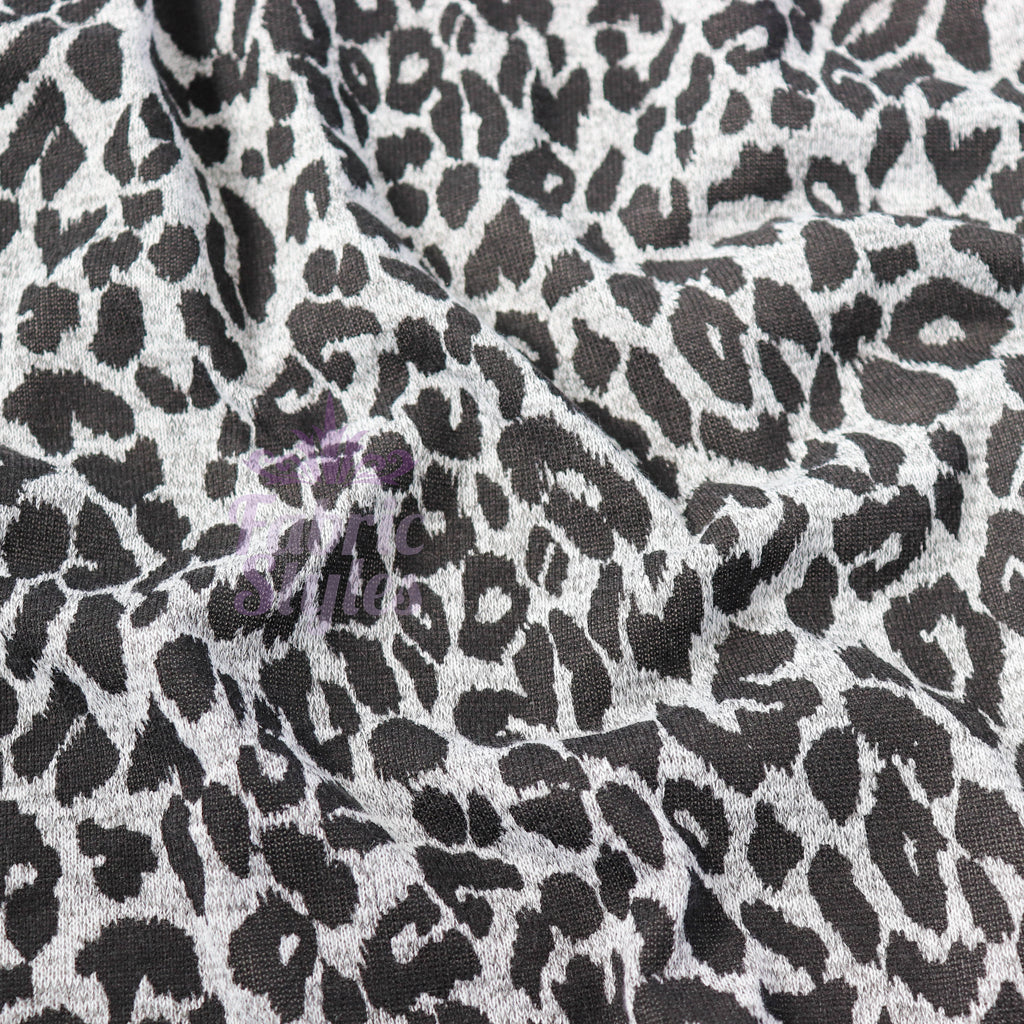 Black Leopard Animal Loungewear Fabric