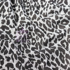 Black Leopard Animal Loungewear Fabric