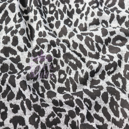 Black Leopard Animal Loungewear Fabric