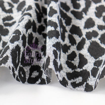 Black Leopard Animal Loungewear Fabric