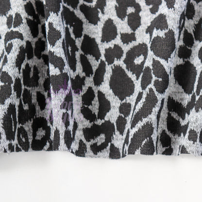 Black Leopard Animal Loungewear Fabric