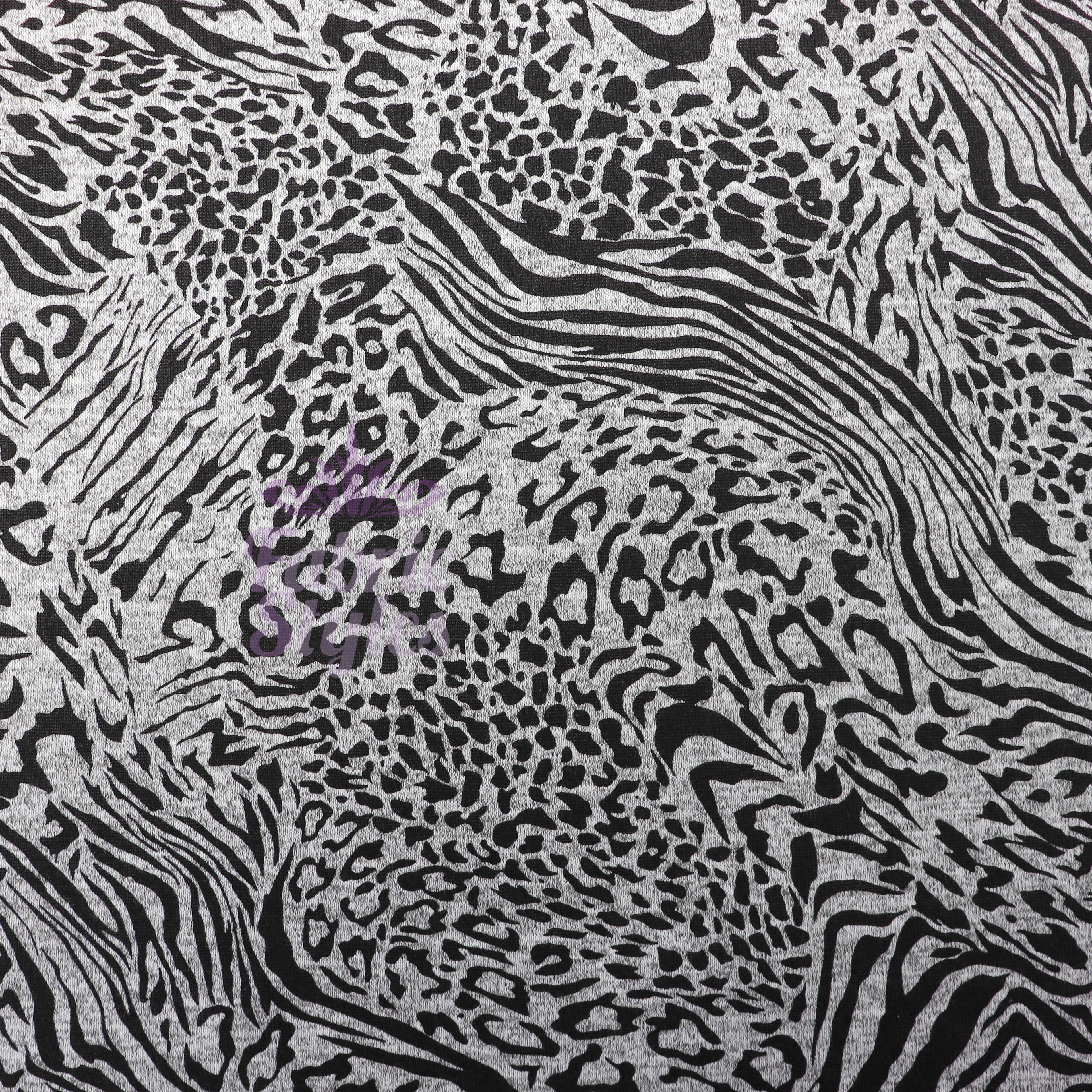 Leopard Swirl Print Loungewear Fabric