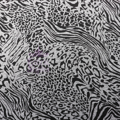 Leopard Swirl Print Loungewear Fabric