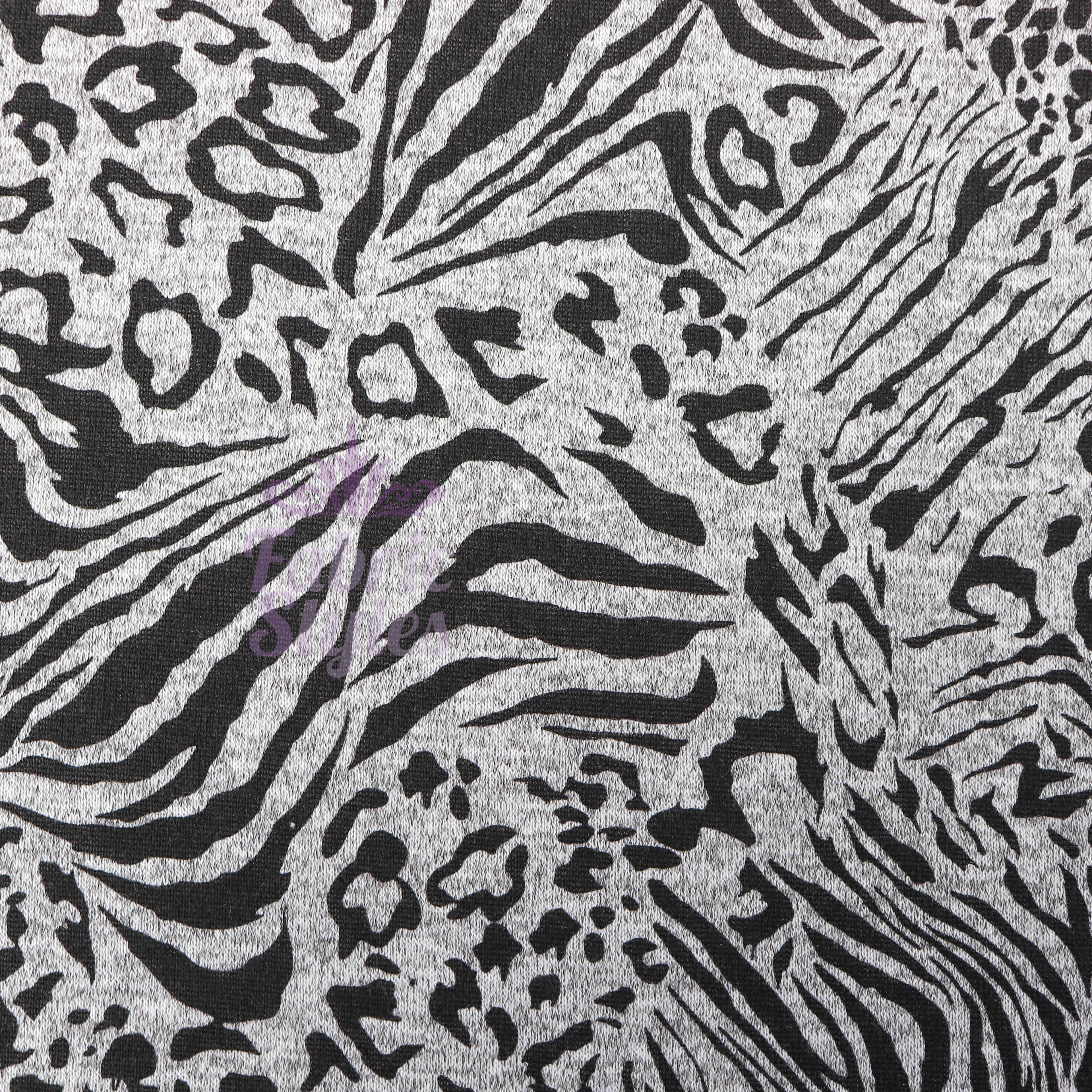 Leopard Swirl Print Loungewear Fabric