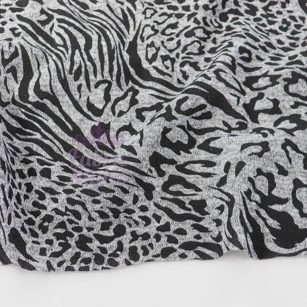 Leopard Swirl Print Loungewear Fabric