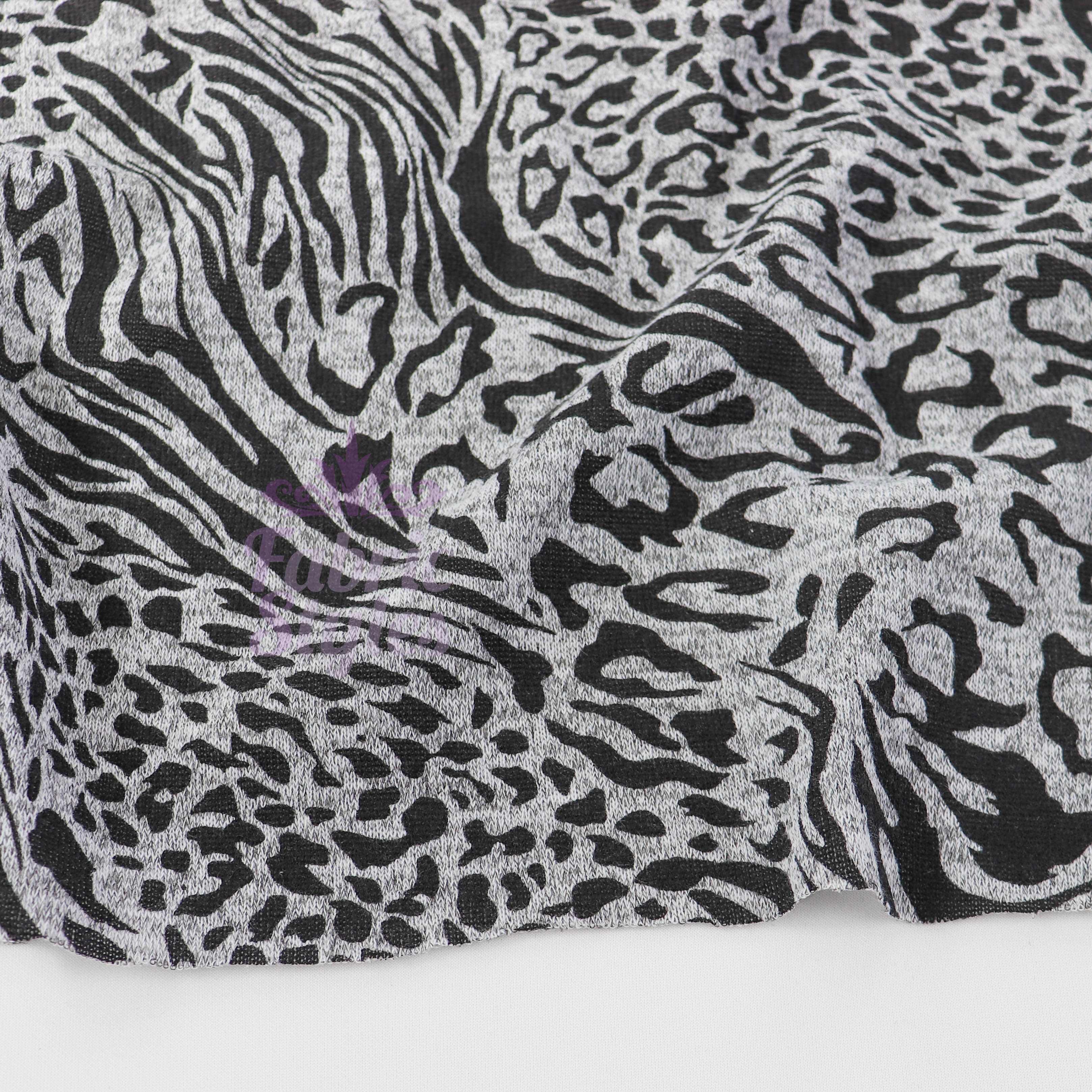 Leopard Swirl Print Loungewear Fabric