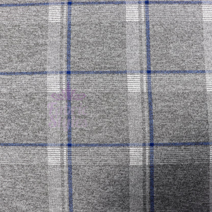 Tartan Blue White Loungewear Fabric