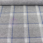 Tartan Blue White Loungewear Fabric