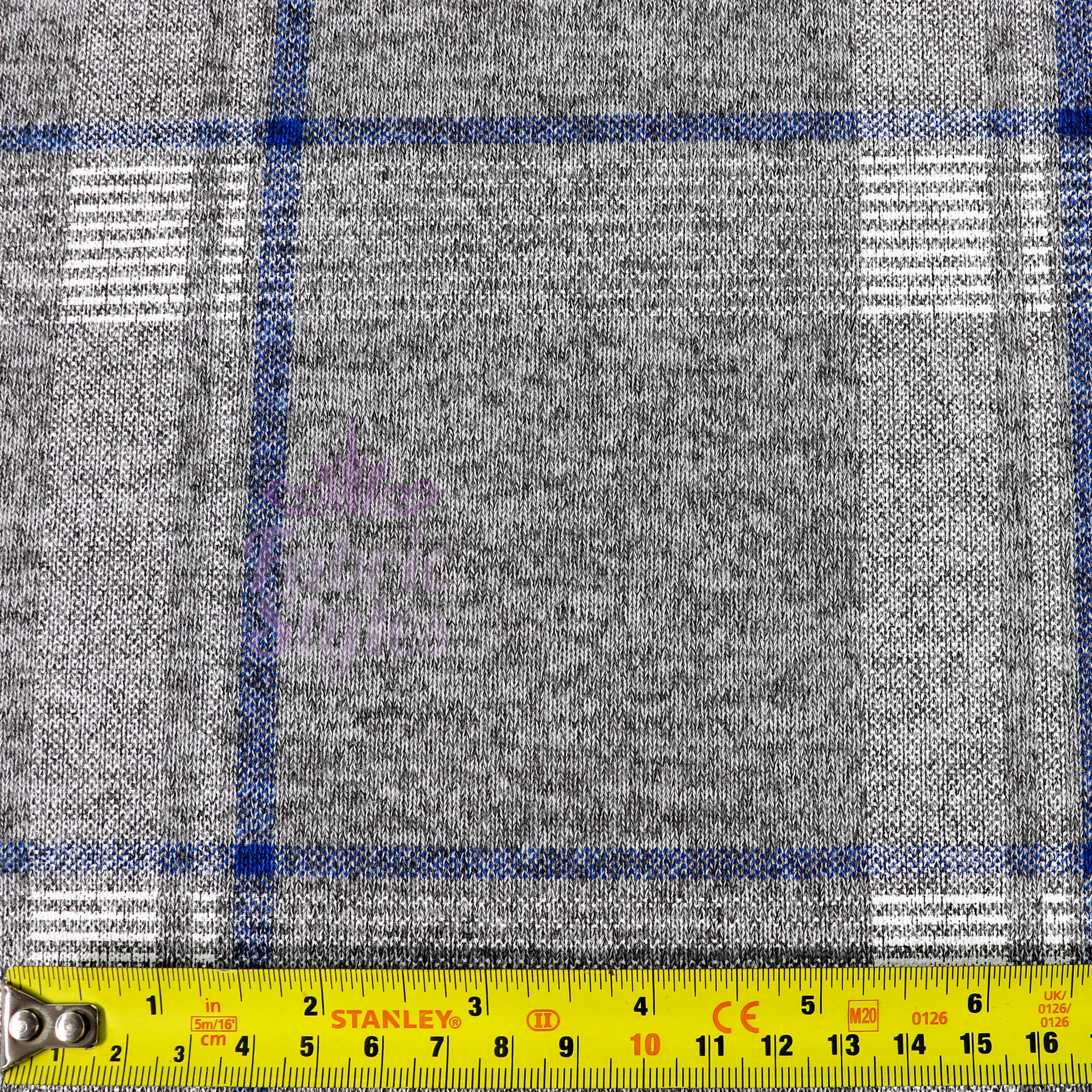 Tartan Blue White Loungewear Fabric