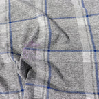 Tartan Blue White Loungewear Fabric