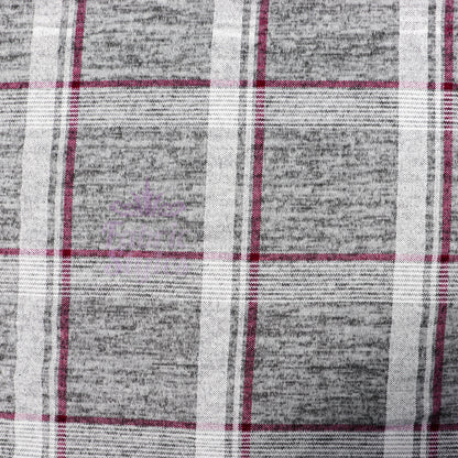 Pink White Check Loungewear Fabric
