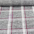 Pink White Check Loungewear Fabric