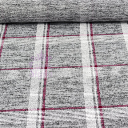Pink White Check Loungewear Fabric