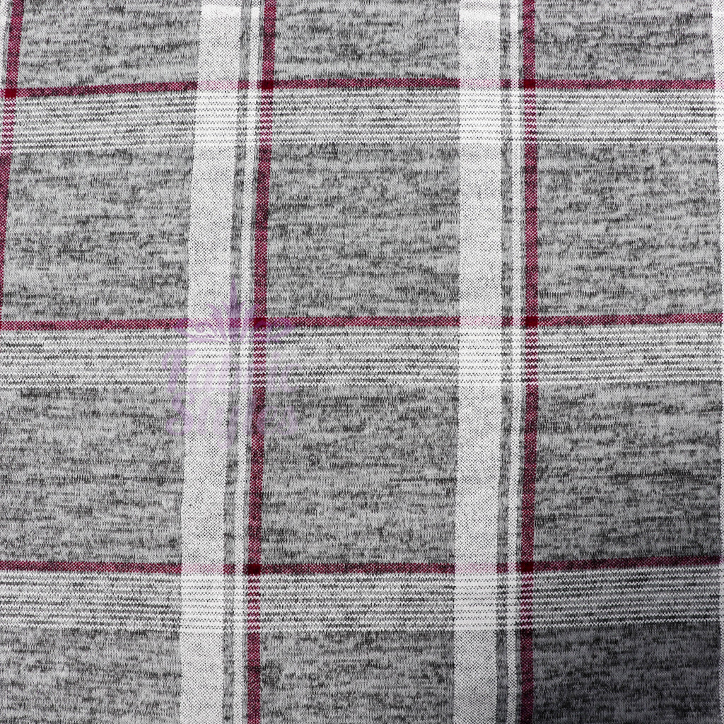 Pink White Check Loungewear Fabric