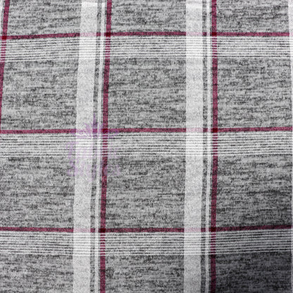 Pink White Check Loungewear Fabric