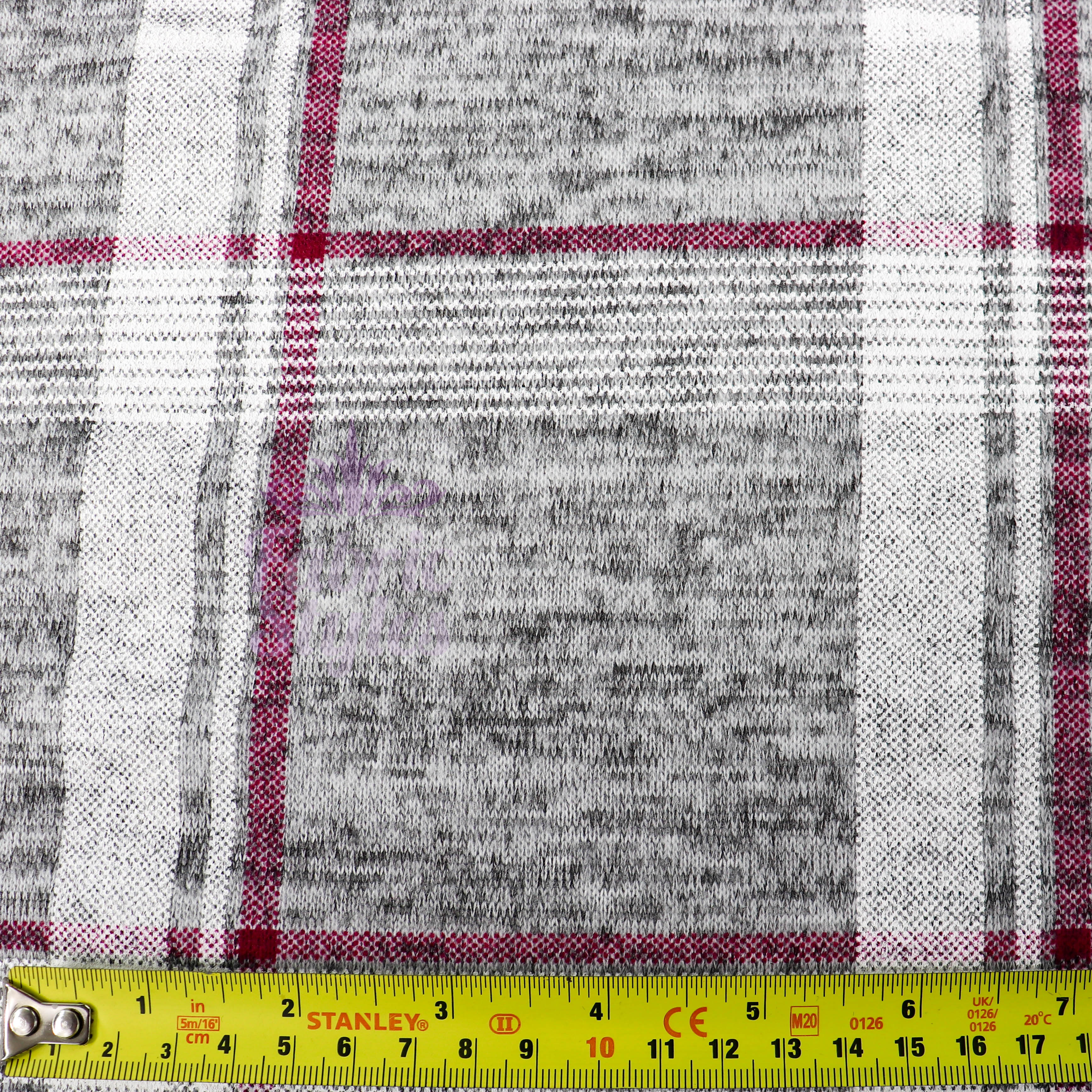 Pink White Check Loungewear Fabric