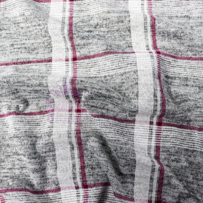 Pink White Check Loungewear Fabric