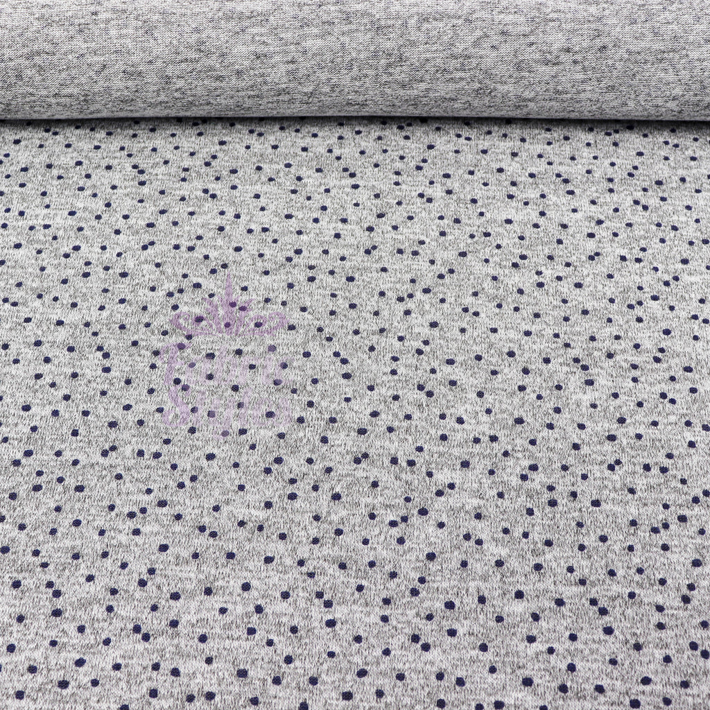 Navy Polka Dot Loungewear Fabric