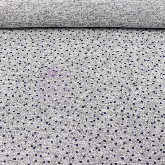 Navy Polka Dot Loungewear Fabric