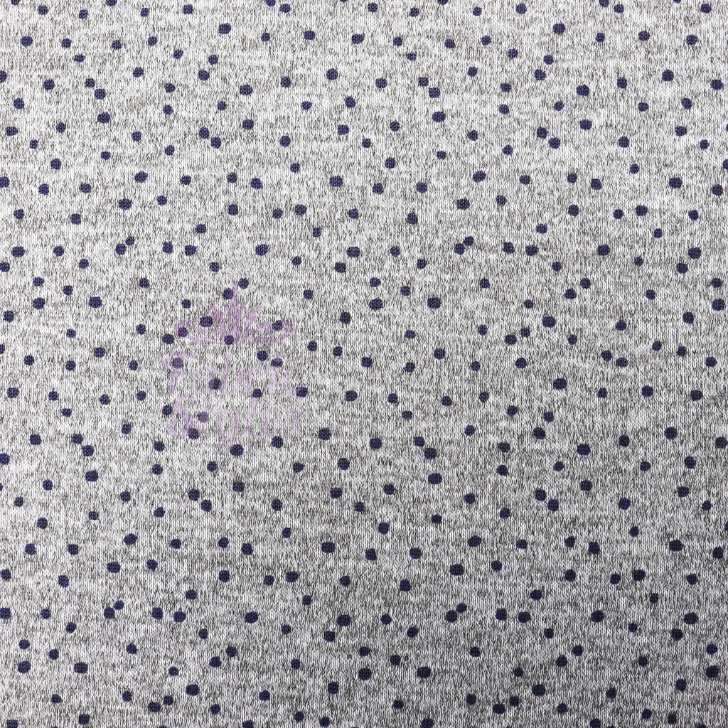 Navy Polka Dot Loungewear Fabric