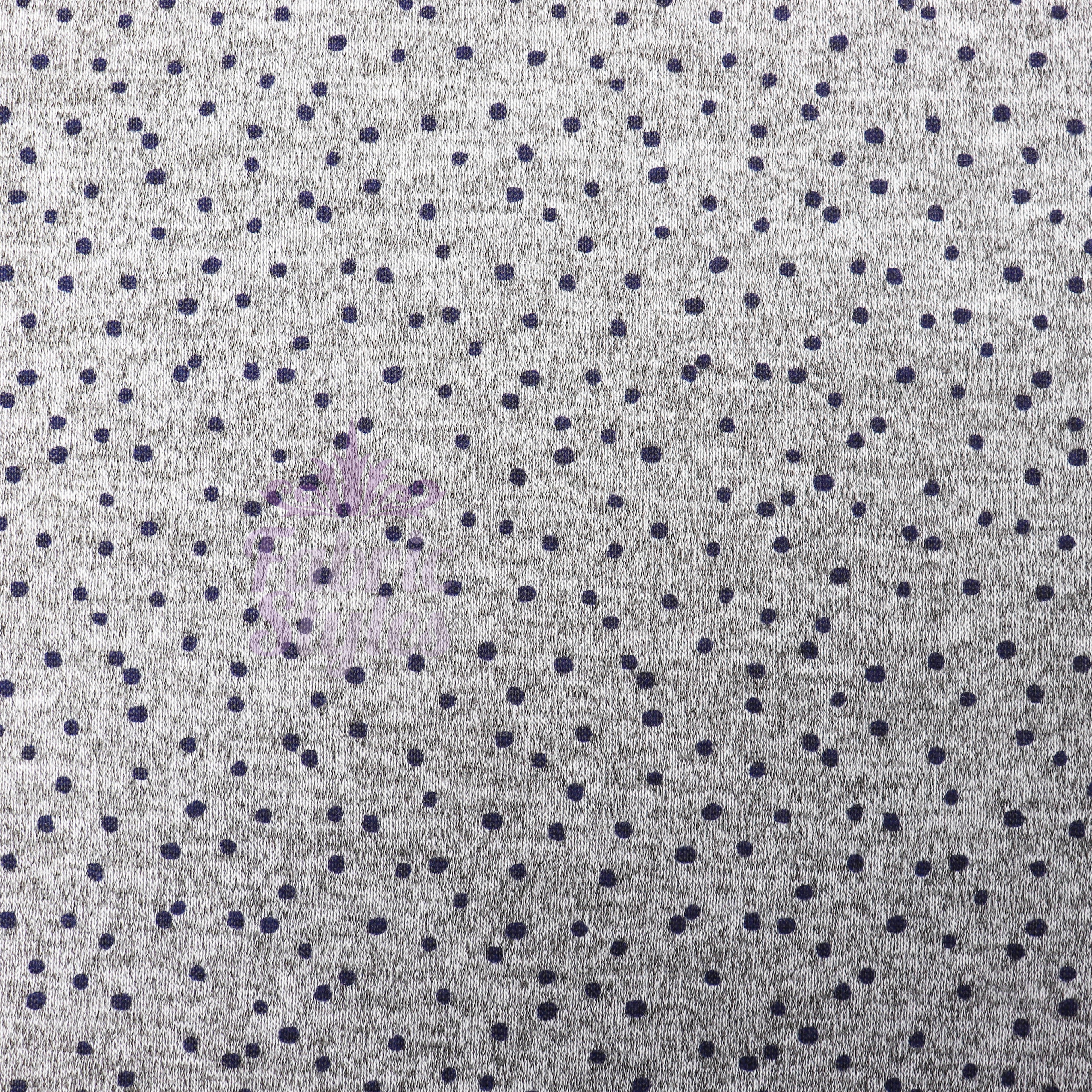 Navy Polka Dot Loungewear Fabric