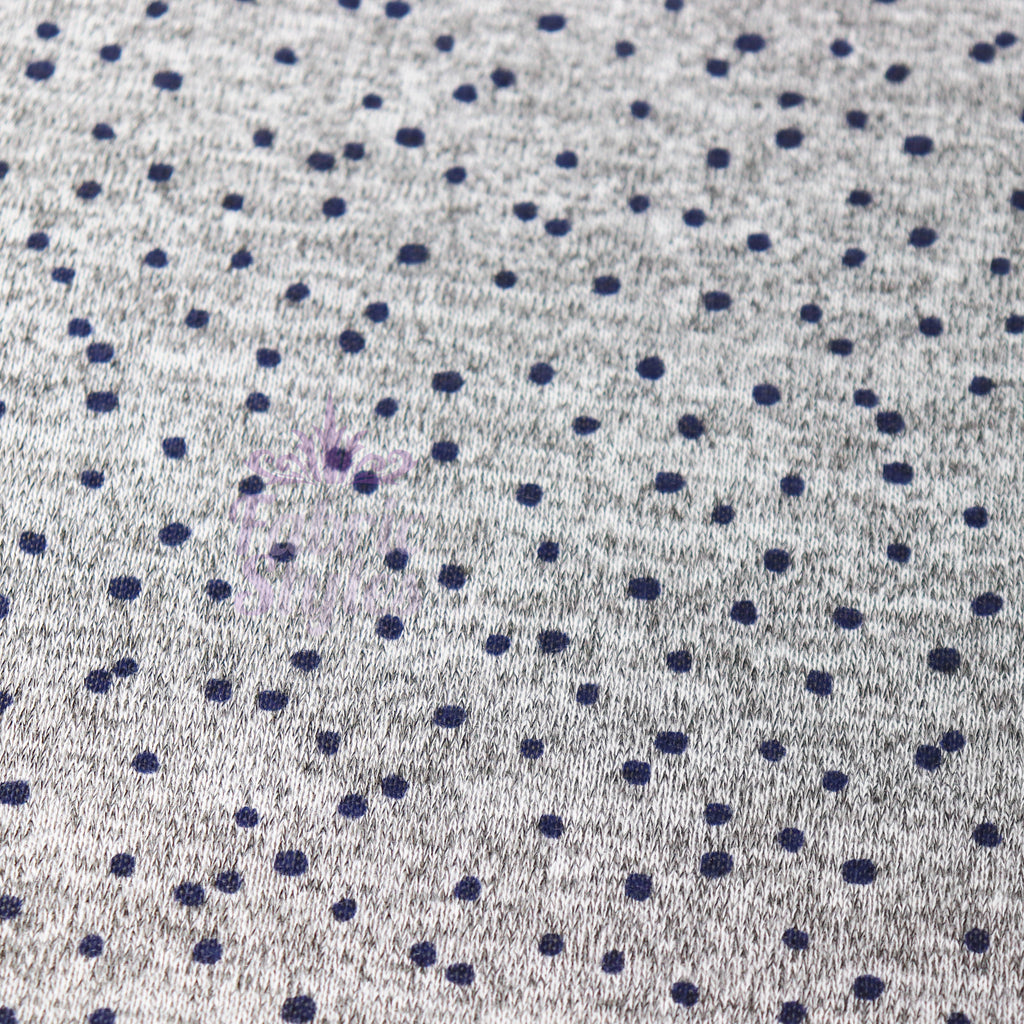 Navy Polka Dot Loungewear Fabric