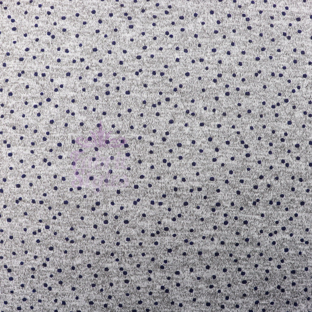 Navy Polka Dot Loungewear Fabric