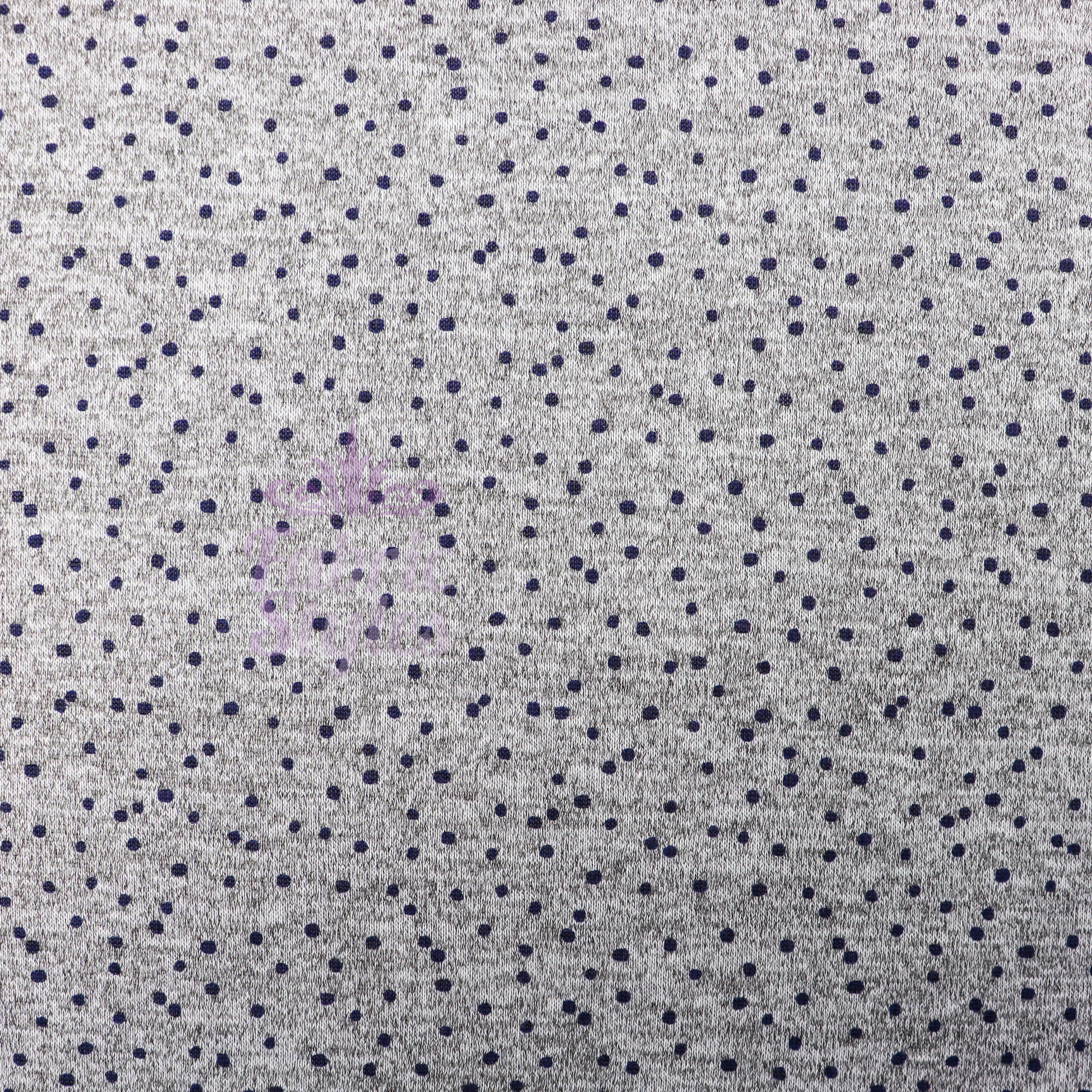 Navy Polka Dot Loungewear Fabric