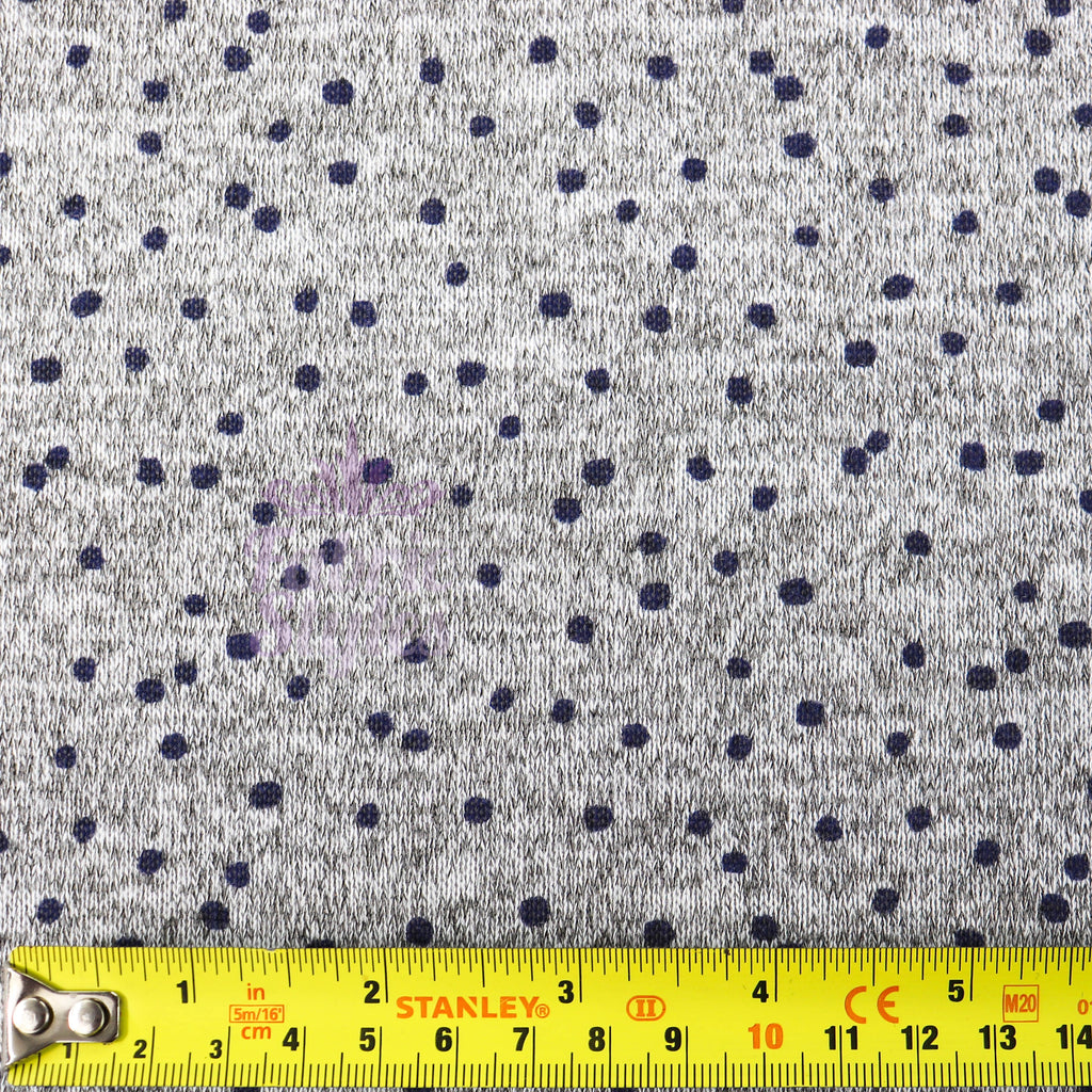 Navy Polka Dot Loungewear Fabric