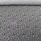Black Geometric Loungewear Fabric