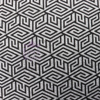 Black Geometric Loungewear Fabric
