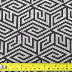 Black Geometric Loungewear Fabric