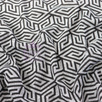 Black Geometric Loungewear Fabric