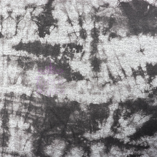 Black Tie Dye Print Loungewear Fabric