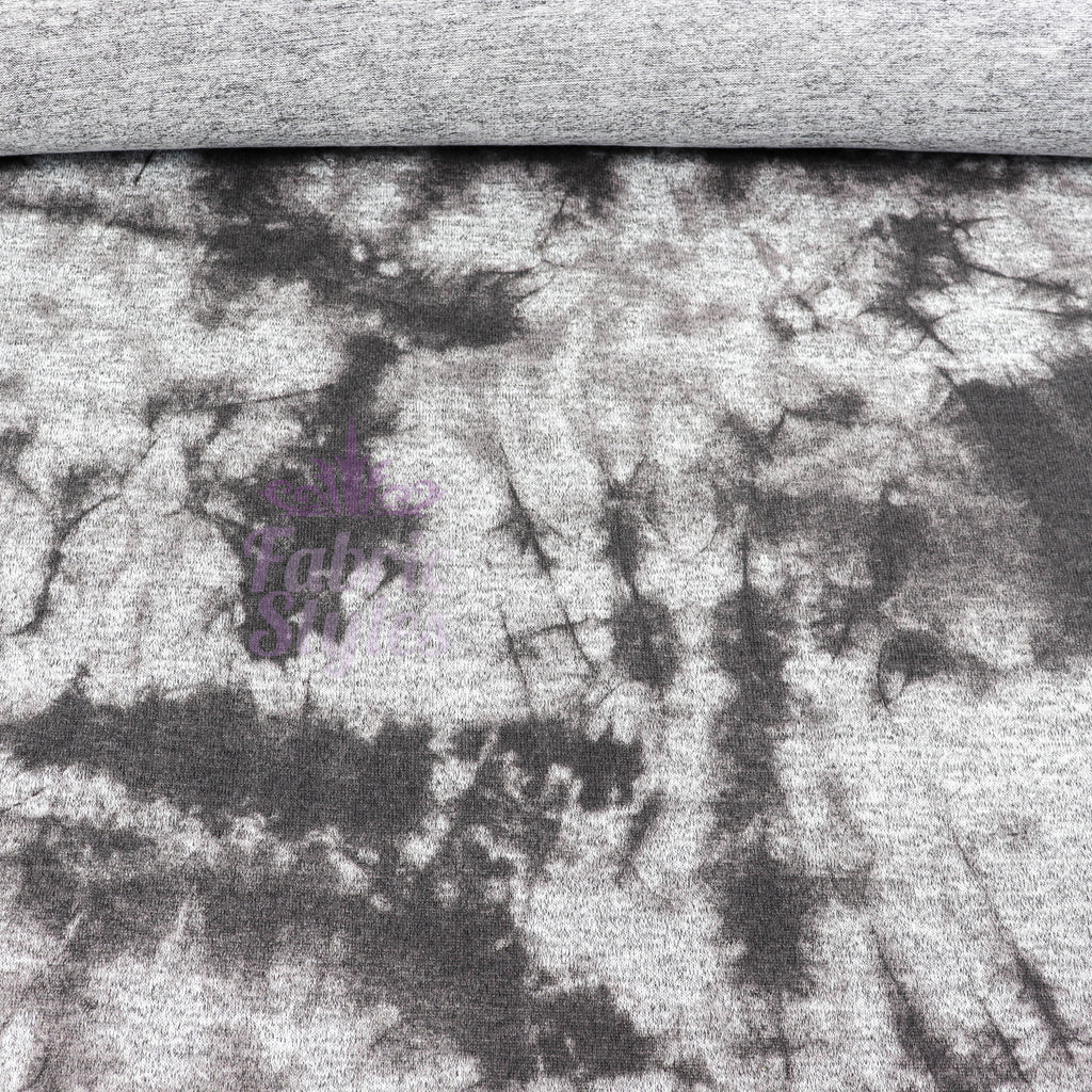 Black Tie Dye Print Loungewear Fabric