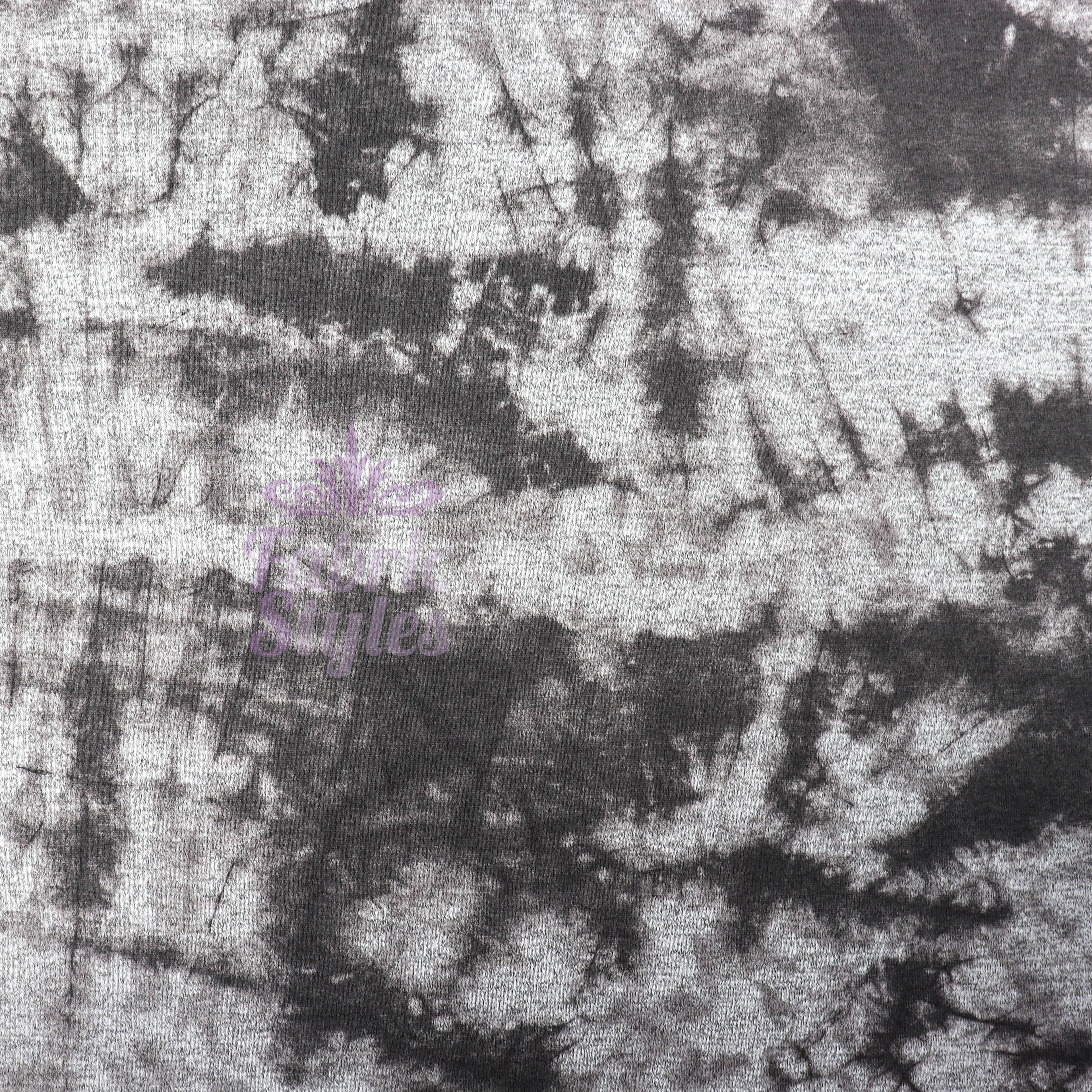 Black Tie Dye Print Loungewear Fabric