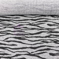 Zebra Black Loungewear Fabric