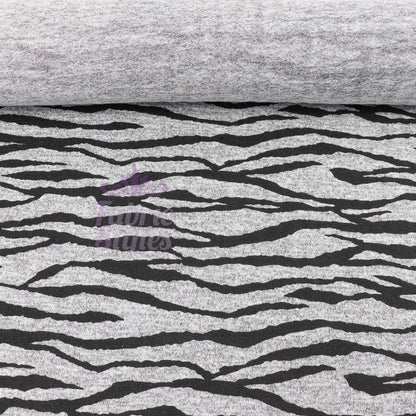 Zebra Black Loungewear Fabric
