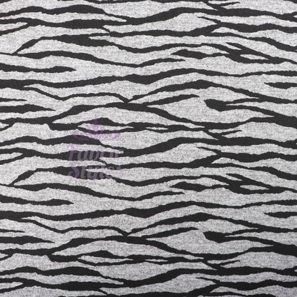 Zebra Black Loungewear Fabric