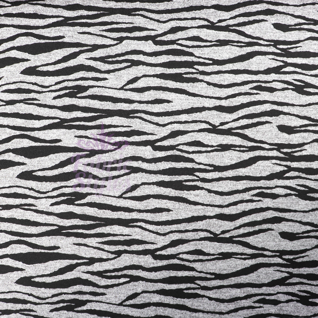 Zebra Black Loungewear Fabric
